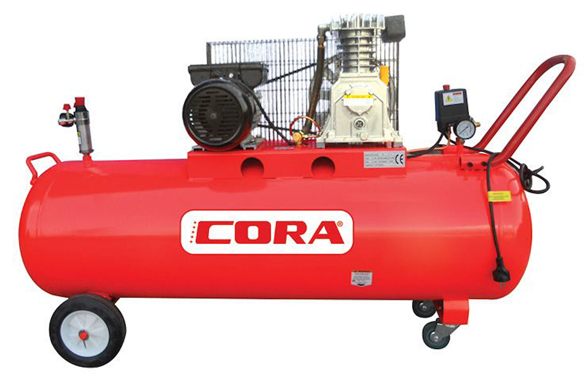 Cora 200 Yağlı Kompresör Kasnaklı 200 Lt