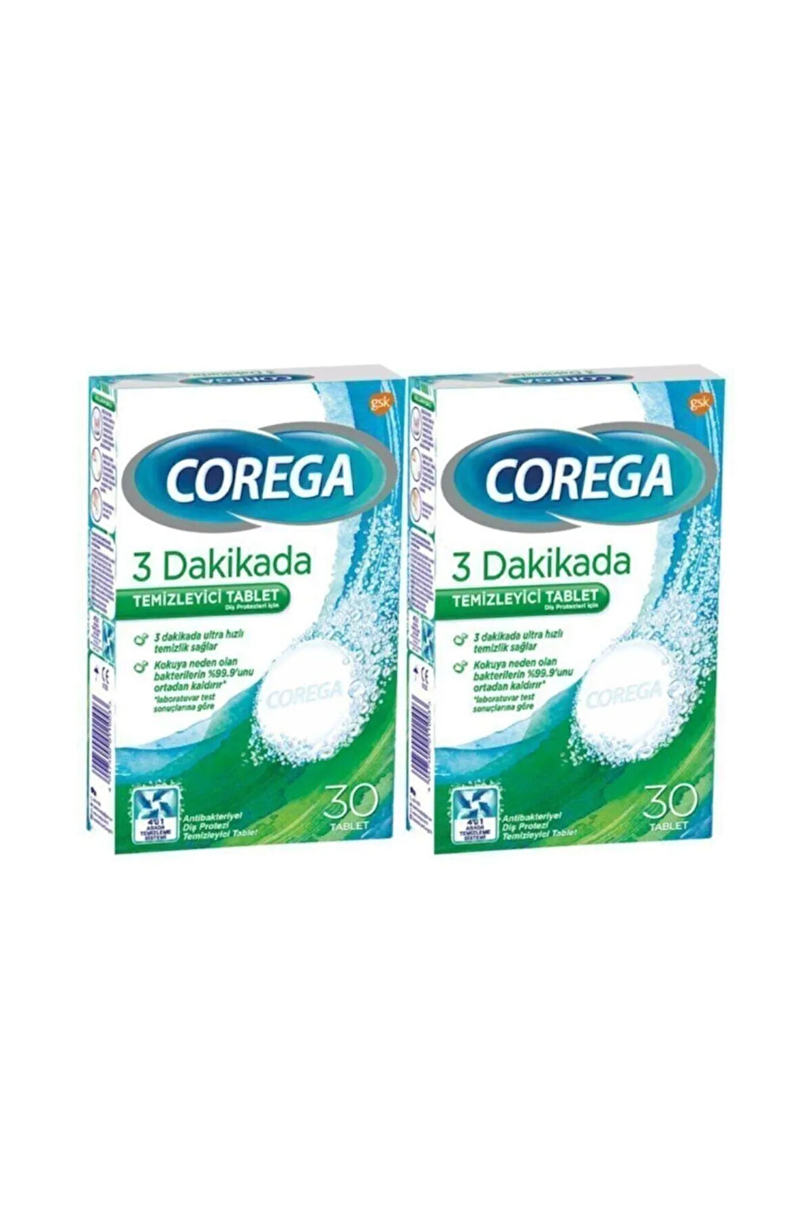 Diş Protezi Temizleyici 30 Tablet 2 Adet