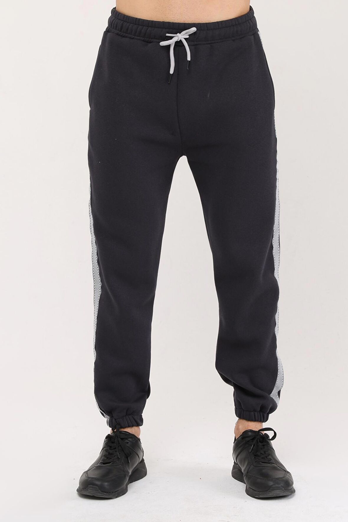 Erkek Füme Ekstrafor Detaylı Jogger Eşofman Altı