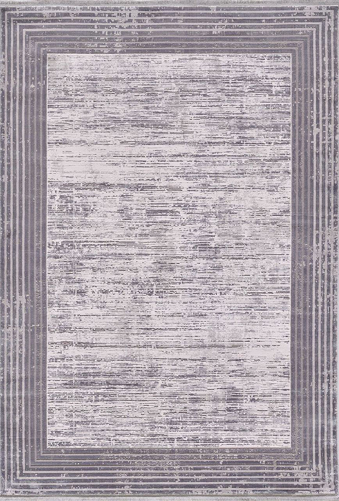 Artemis Halı Couture 00839E Gri Krem Çerçeve Desenli İpek Halı