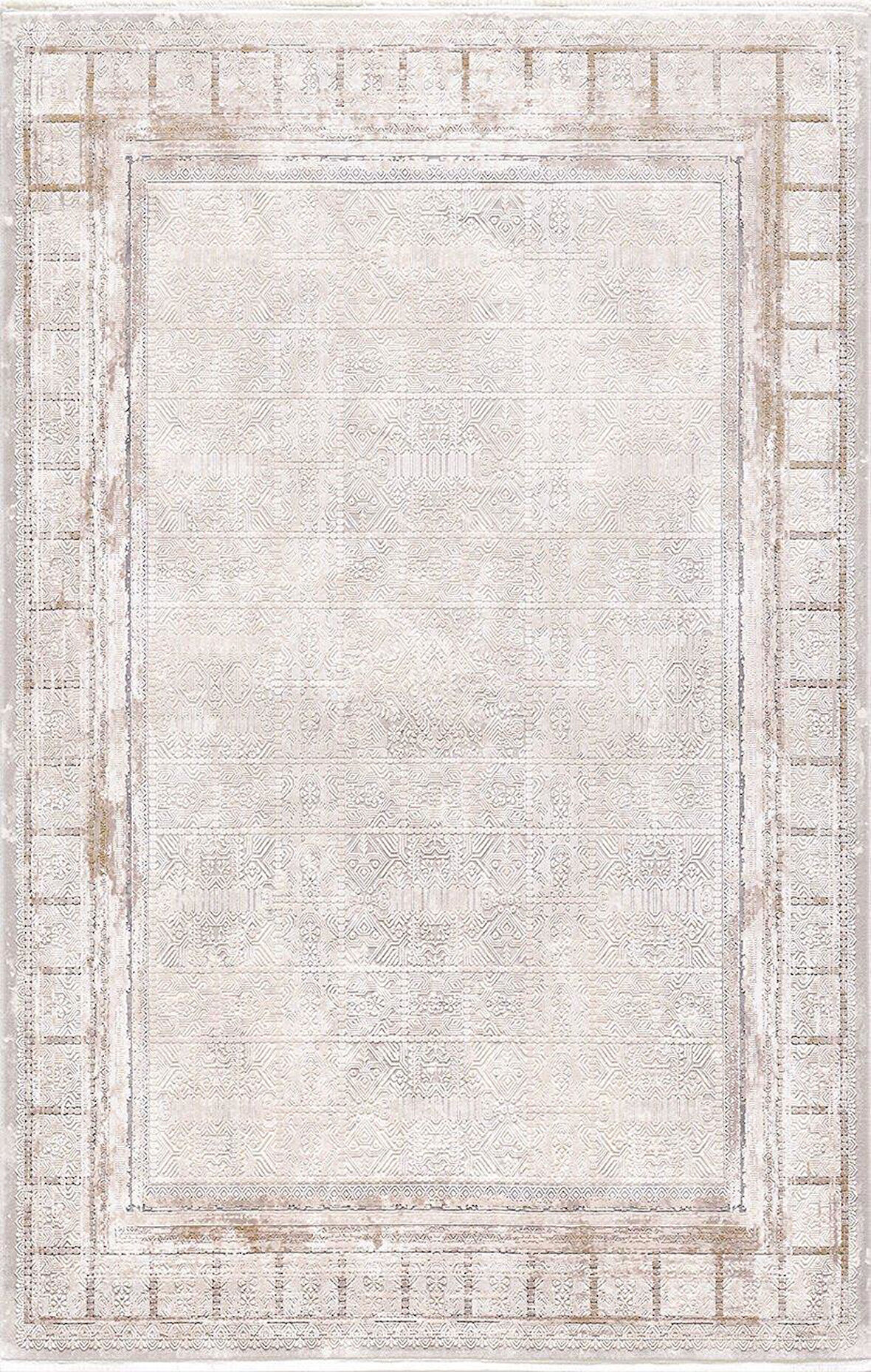 Artemis Halı Couture 00929A Krem Bej Çerçeveli İpek Halı