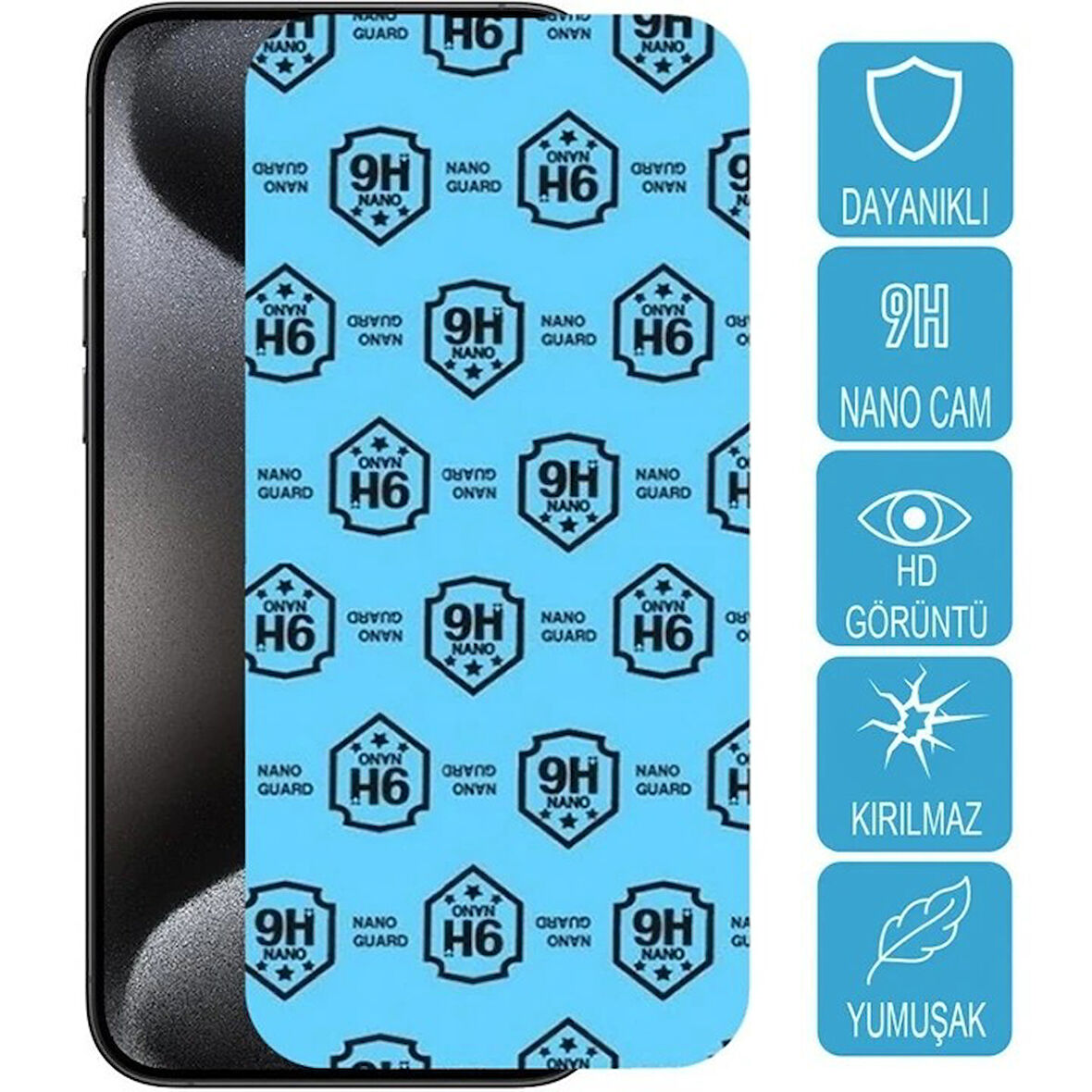 Samsung Uyumlu Galaxy A01 SM-A015 Ekran Koruyucu Nano Kırılmaz Cam