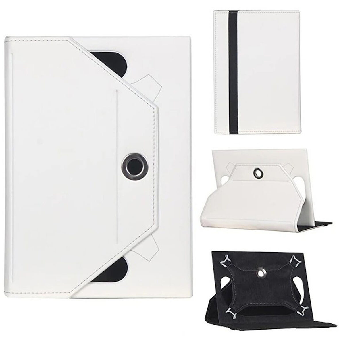 Apple Uyumlu İpad MW742TU/A Universal Standlı Tablet Kılıfı Beyaz