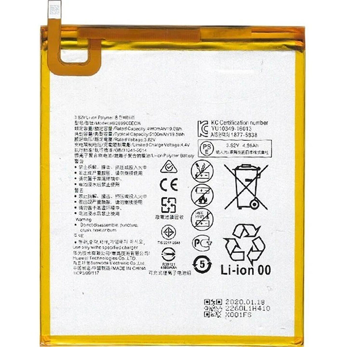 Huawei MatePad T10 AGR-W09 Batarya Pil