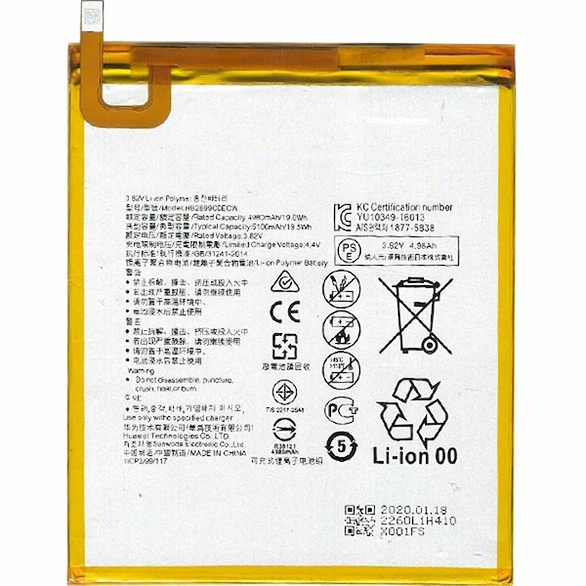 Huawei Matepad T10S Batarya Pil