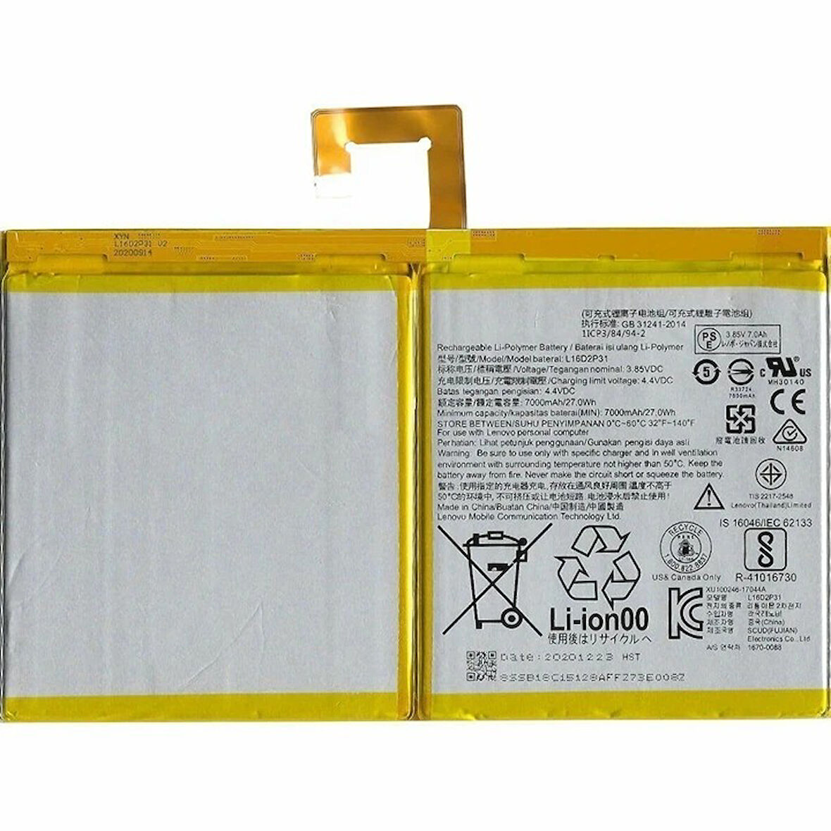 Lenovo Tab 4 TB-X704V Batarya Pil