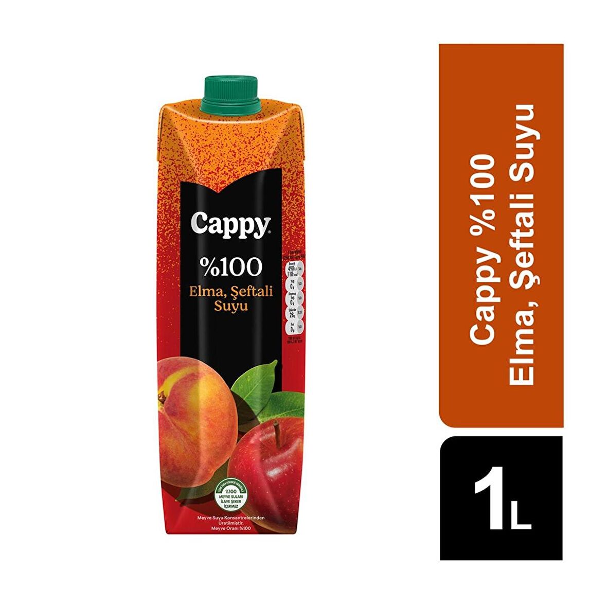 Cappy %100 Elma - Şeftali Suyu 1 Lt