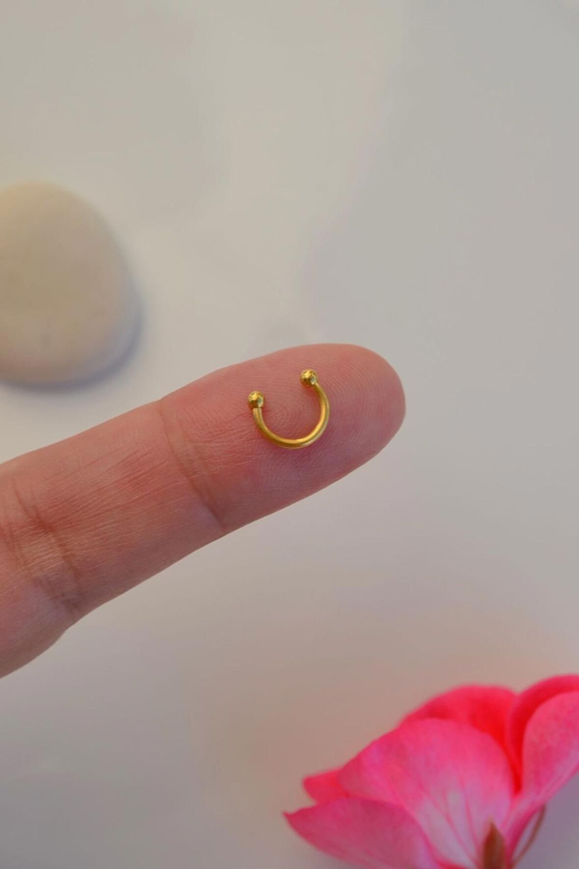 6 mm Gold Mini Nokta Toplu Çelik Piercing Tragus Helix Kıkırdak Lob Daith Forward Helix