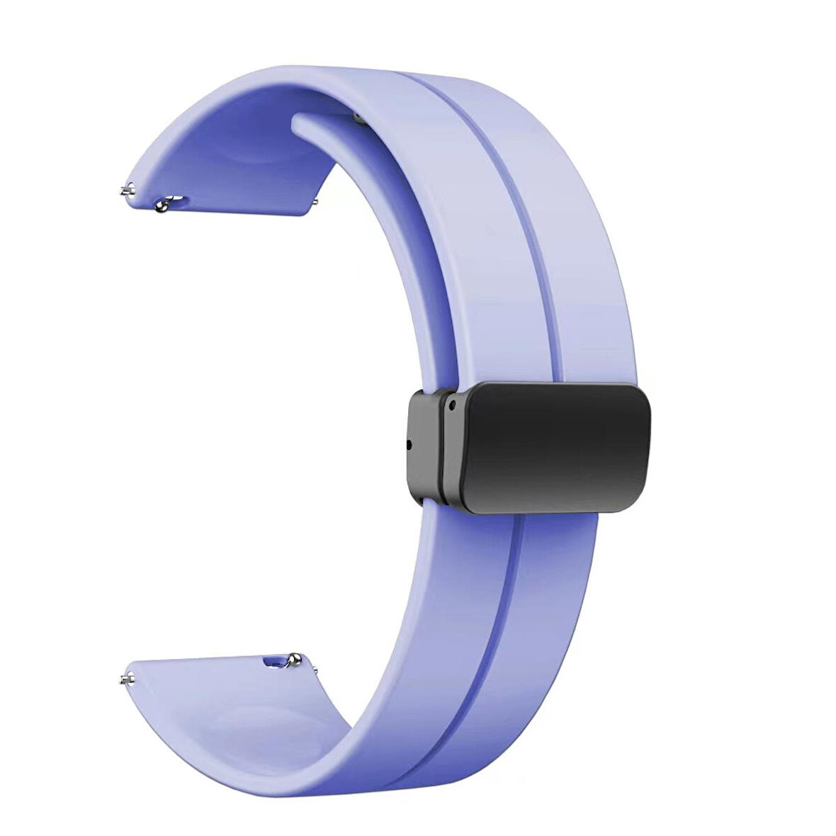 Huawei Honor Magic 2 46mm Kordon/Kayış Çizgili Tasarım Metal Toka Esnek Sağlam Silikon Kordon