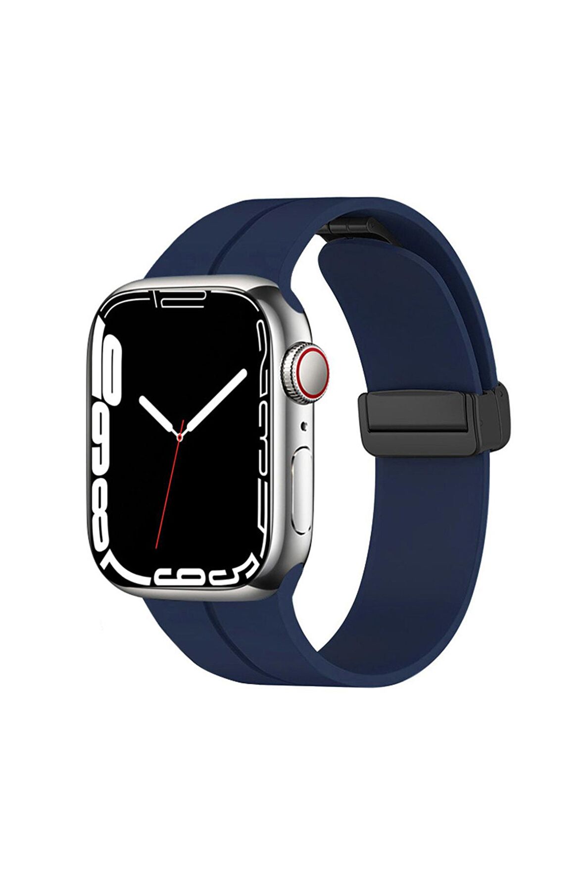 Watch 38mm Kordon/kayış Çizgili Tasarım Metal Toka Esnek Sağlam Silikon Kordon