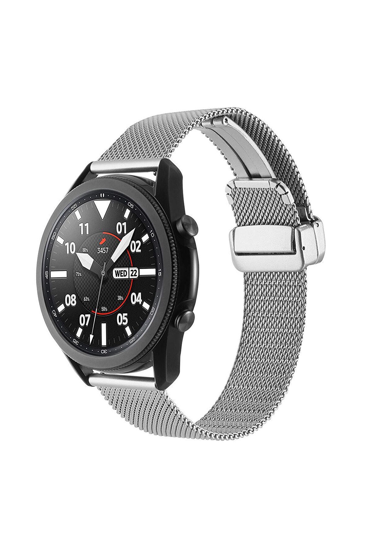 Xiaomi Amazfit Pace Kordon/Kayış Metal İnce Tel Örgü Tasarım Klipsli Ayarlanabilir Ölçü Kordon