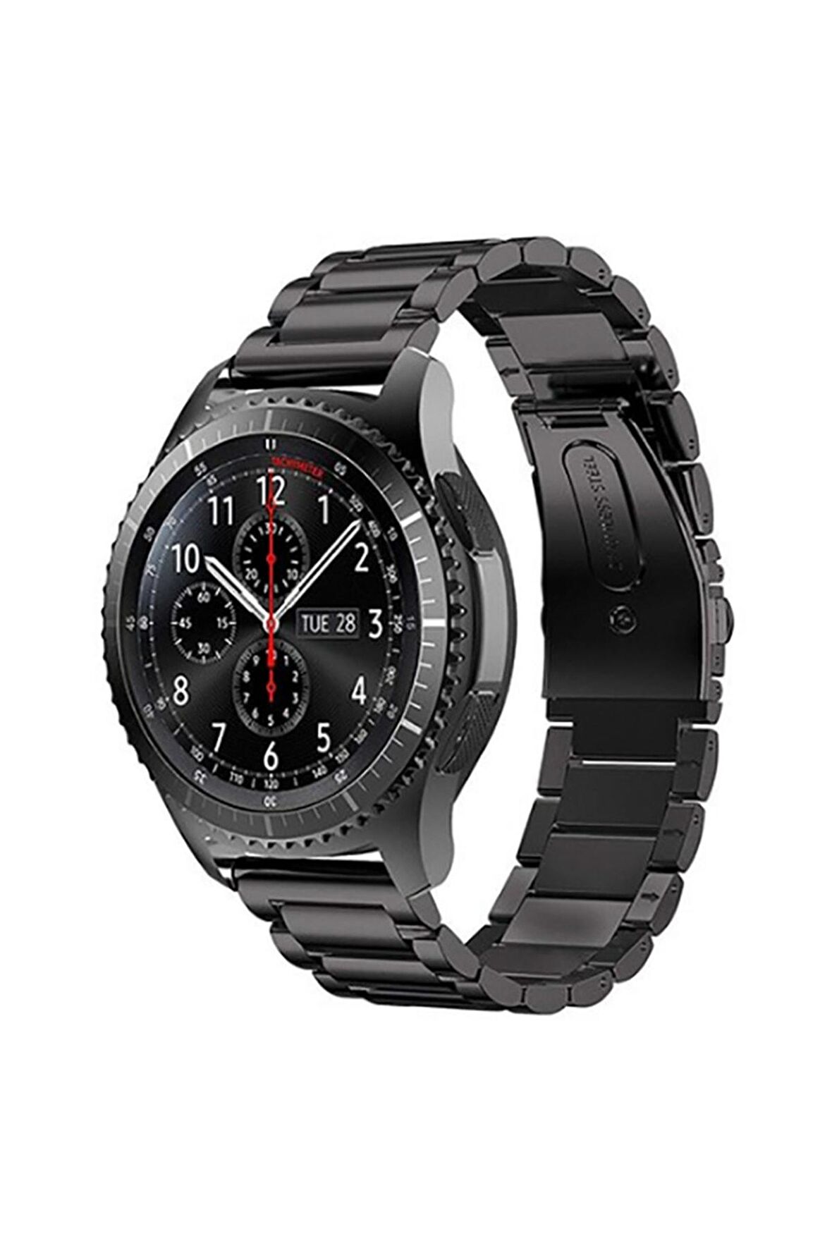 Samsung Galaxy Watch 42mm (20mm) Kordon/kayış Paslanmaz Çelik Klipsli Metal Kordon Kayış