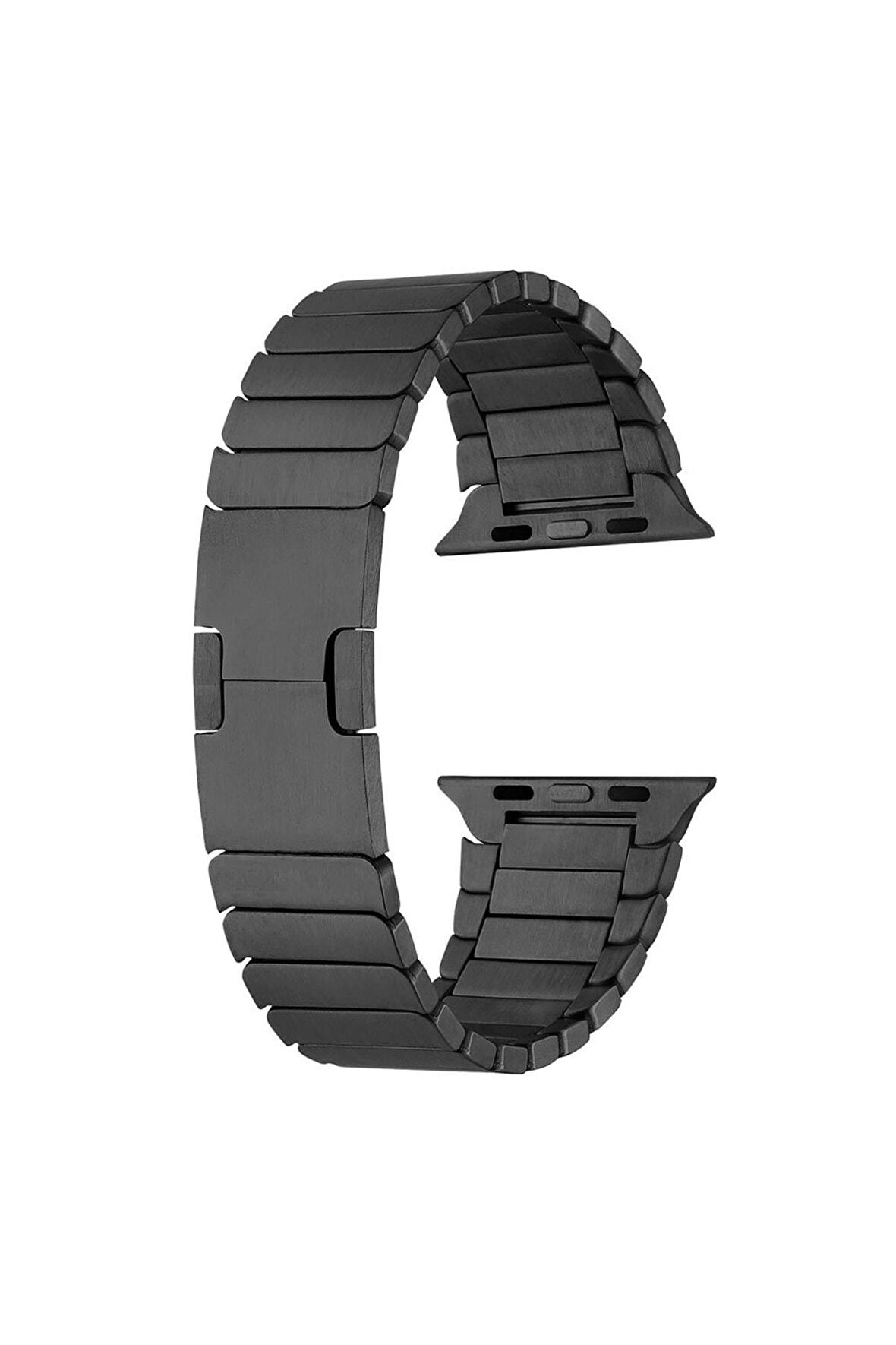 Watch 42mm Kordon/kayış Metal Parça Çizgili Tasarım Otomatik Klipsli Kordon