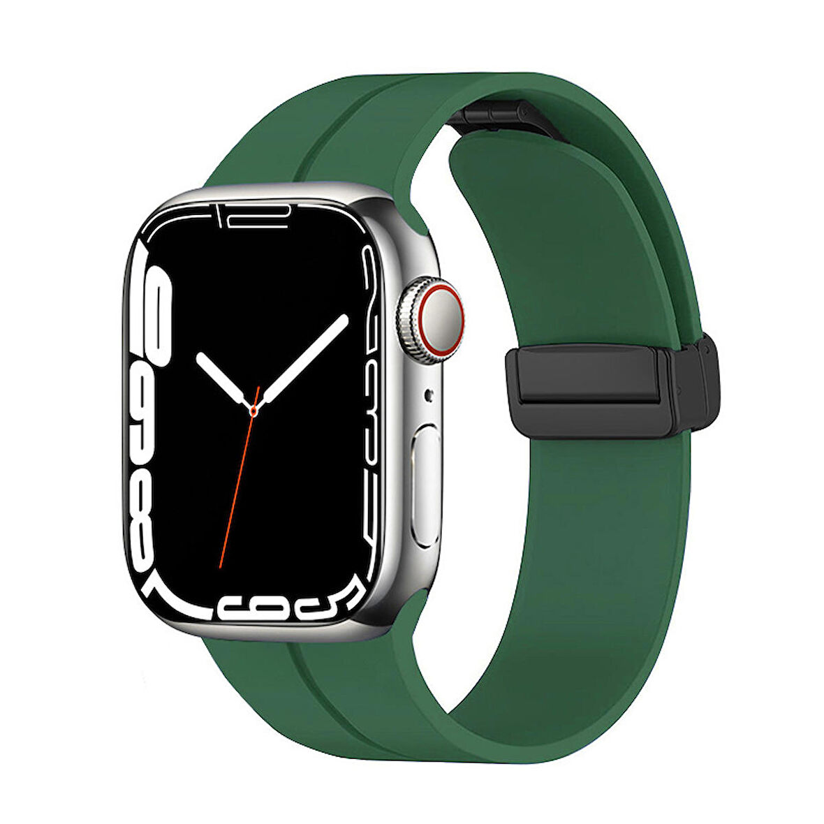   Watch 44mm Kordon/Kayış Soft Pürüzsüz Yüzey Pratik Metal Tak Çıkar Tokalı Silikon Kordon