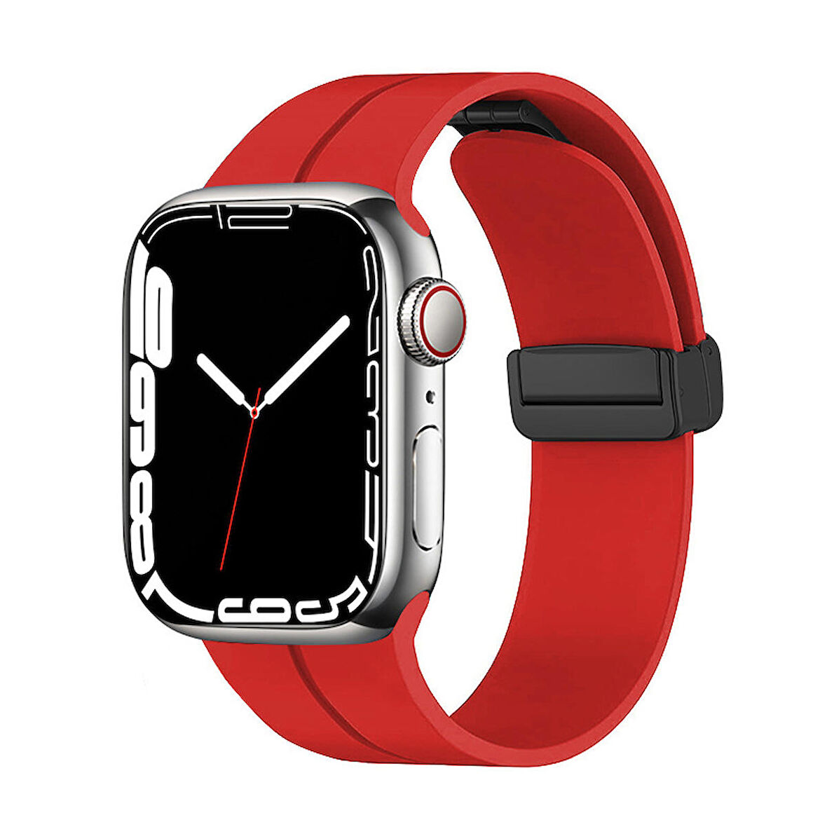   Watch 42mm Kordon/Kayış Soft Pürüzsüz Yüzey Pratik Metal Tak Çıkar Tokalı Silikon Kordon
