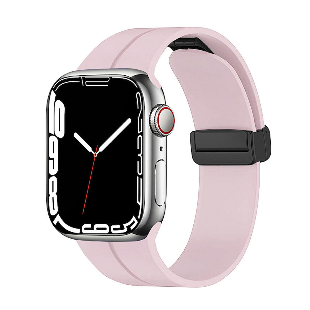   Watch 38mm Kordon/Kayış Soft Pürüzsüz Yüzey Pratik Metal Tak Çıkar Tokalı Silikon Kordon