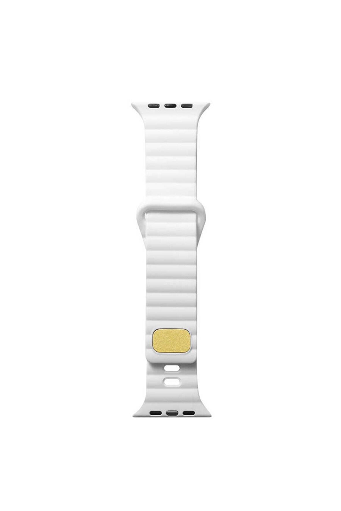 Watch 7 41mm Kordon/kayış Çizgi Şerit Desen Delikli Tasarım Tak Çıkar Silikon Kordon