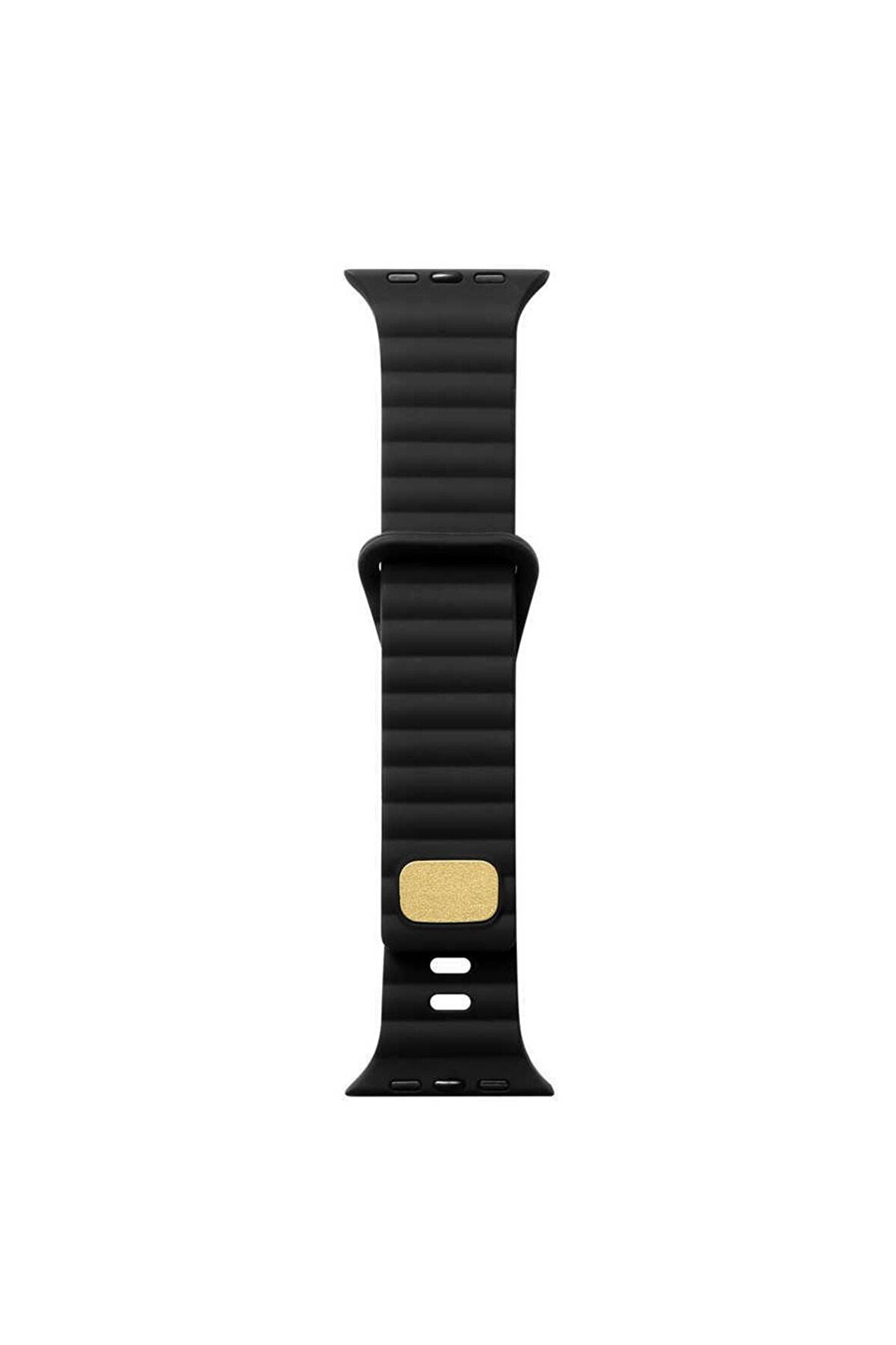 Watch 38mm Kordon/kayış Çizgi Şerit Desen Delikli Tasarım Tak Çıkar Silikon Kordon