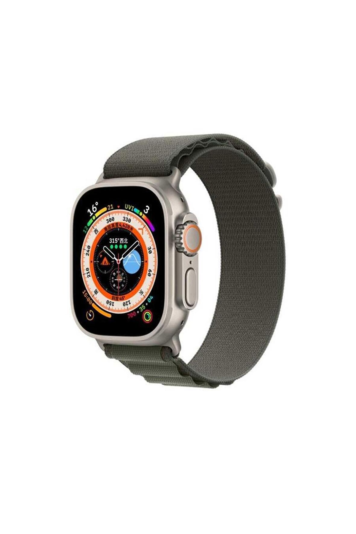 Watch Ultra 49mm Kordon/kayış Örgü Işlemeli Metal Toka Diyazn Her Ölçüye Uyumlu Kordon