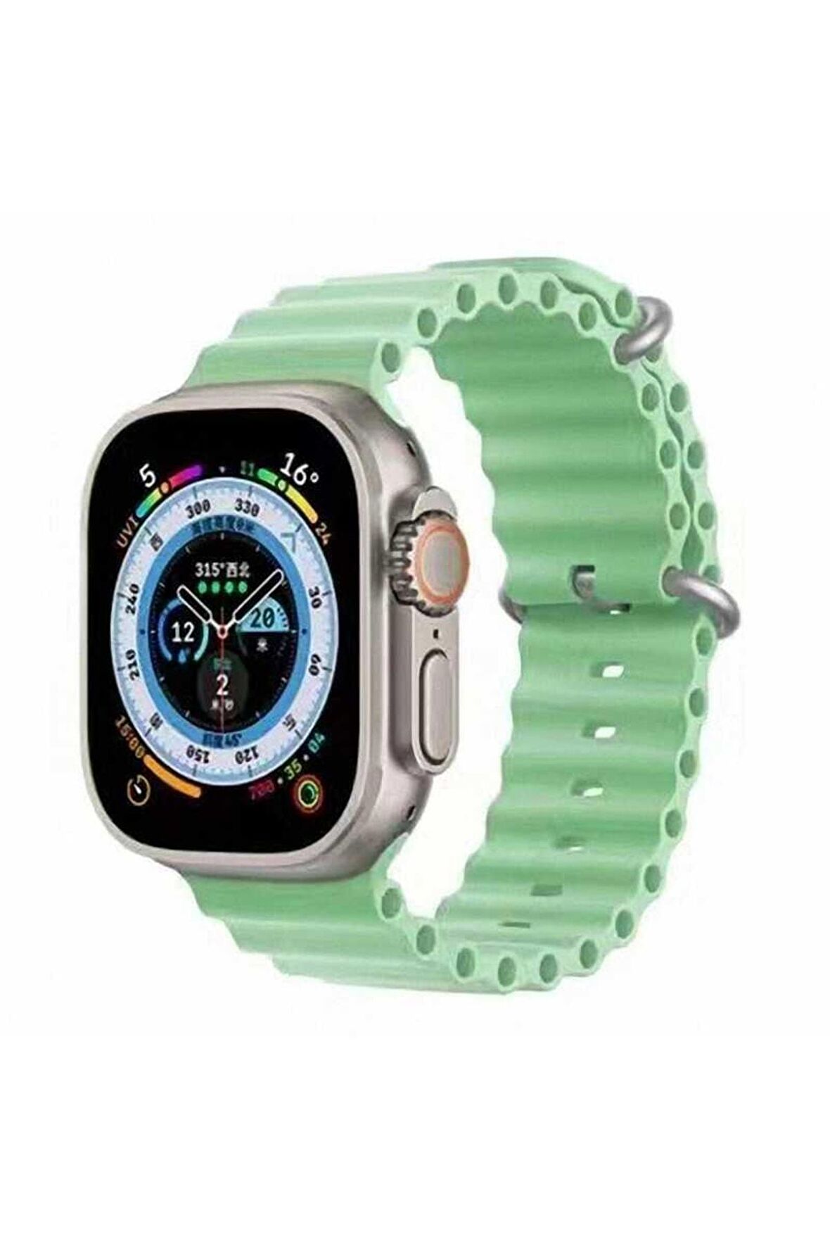Watch 7 45mm Kordon/kayış Yumuşak Sport Delikli Metal Toka Silikon Kordon/kayış