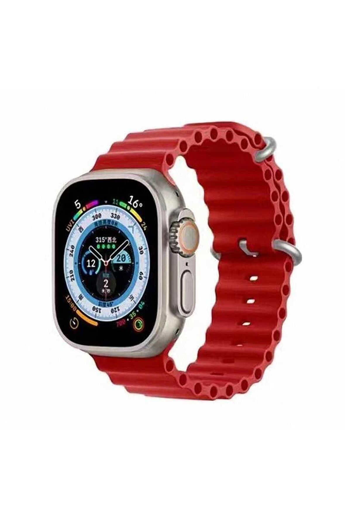Watch 44mm Kordon/kayış Yumuşak Sport Delikli Metal Toka Silikon Kordon/kayış