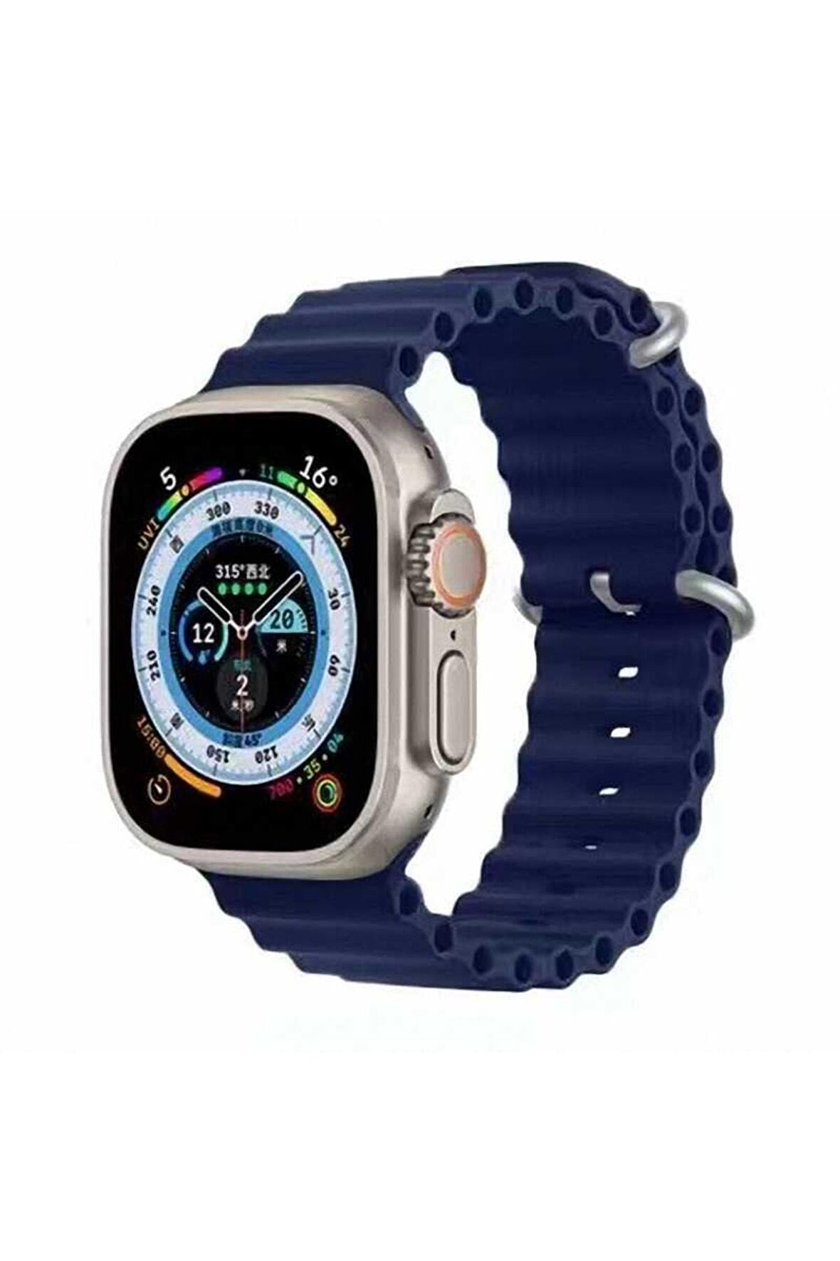 Watch 42mm Kordon/kayış Yumuşak Sport Delikli Metal Toka Silikon Kordon/kayış