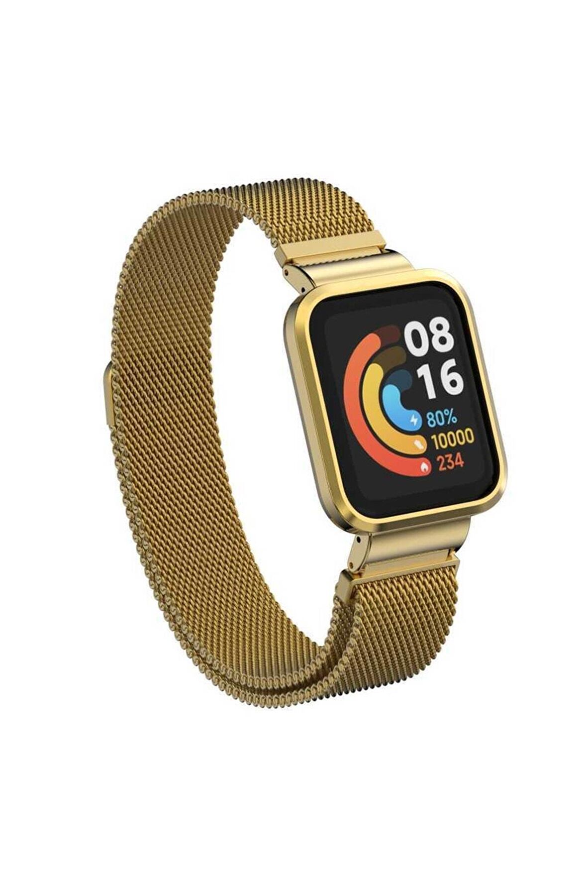 Xiaomi Mi Watch Lite Kordon/kayış Metal Hasır Örgü Kasa Korumalı Mıknatıslı 2 In 1 Tam Uyumlu Kordon