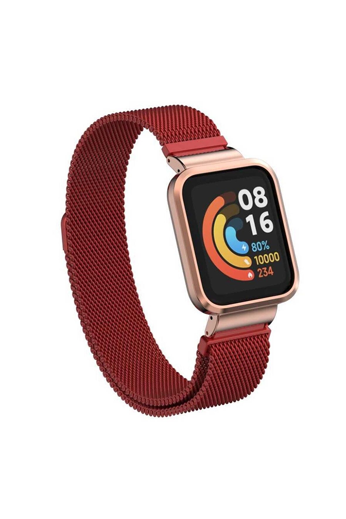 Xiaomi Mi Watch Lite Kordon/kayış Metal Hasır Örgü Kasa Korumalı Mıknatıslı 2 In 1 Tam Uyumlu Kordon