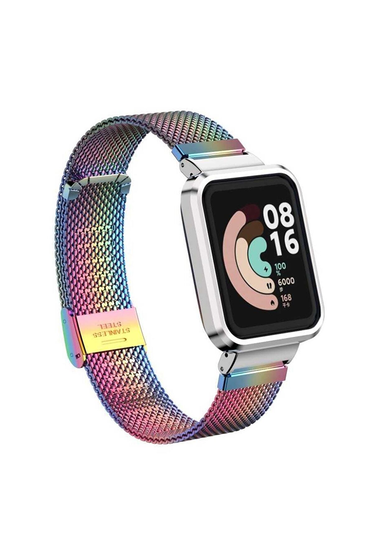 Xiaomi Mi Watch Lite Kordon/kayış Metal Hasır Örgü Kasa Korumalı Klipsli 2 In 1 Tam Uyumlu Kordon
