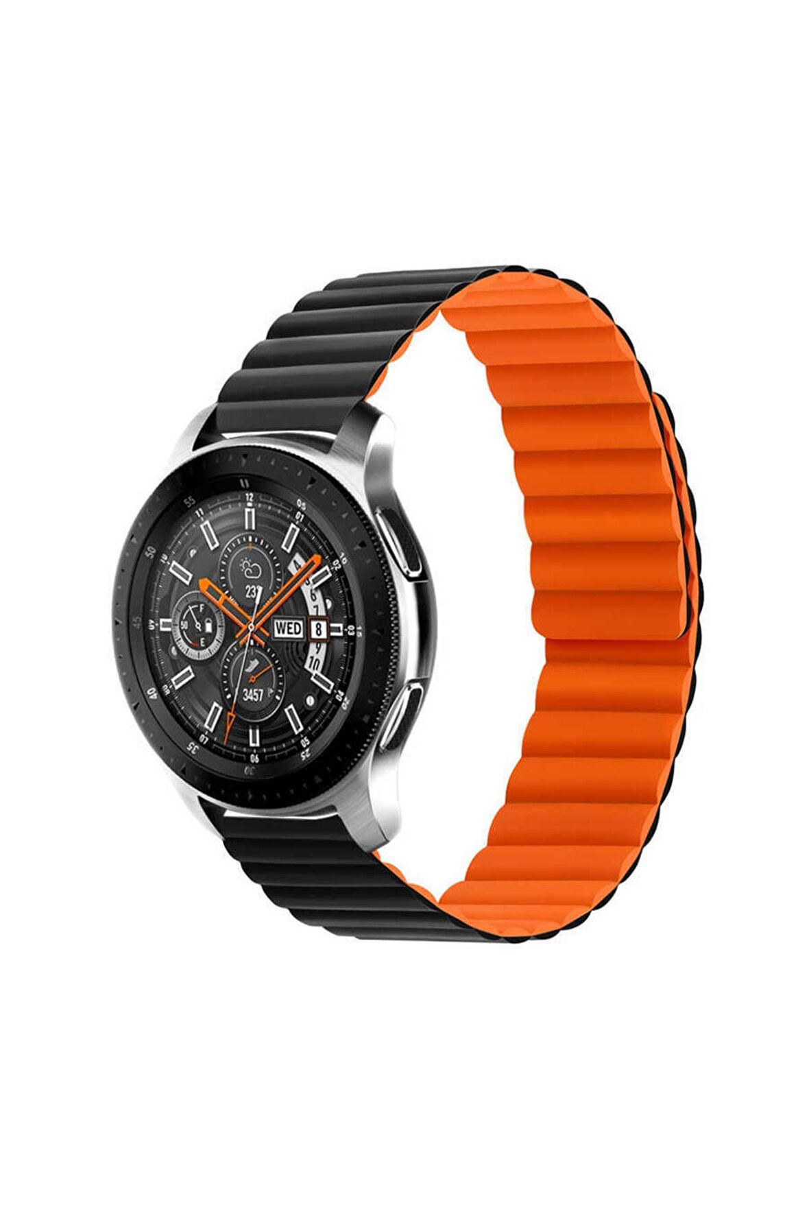 Samsung Galaxy Watch Active 2 44mm Kordon/kayış Çift Renk Mıknatıslı Ayarlanabilir 20mm Kordon