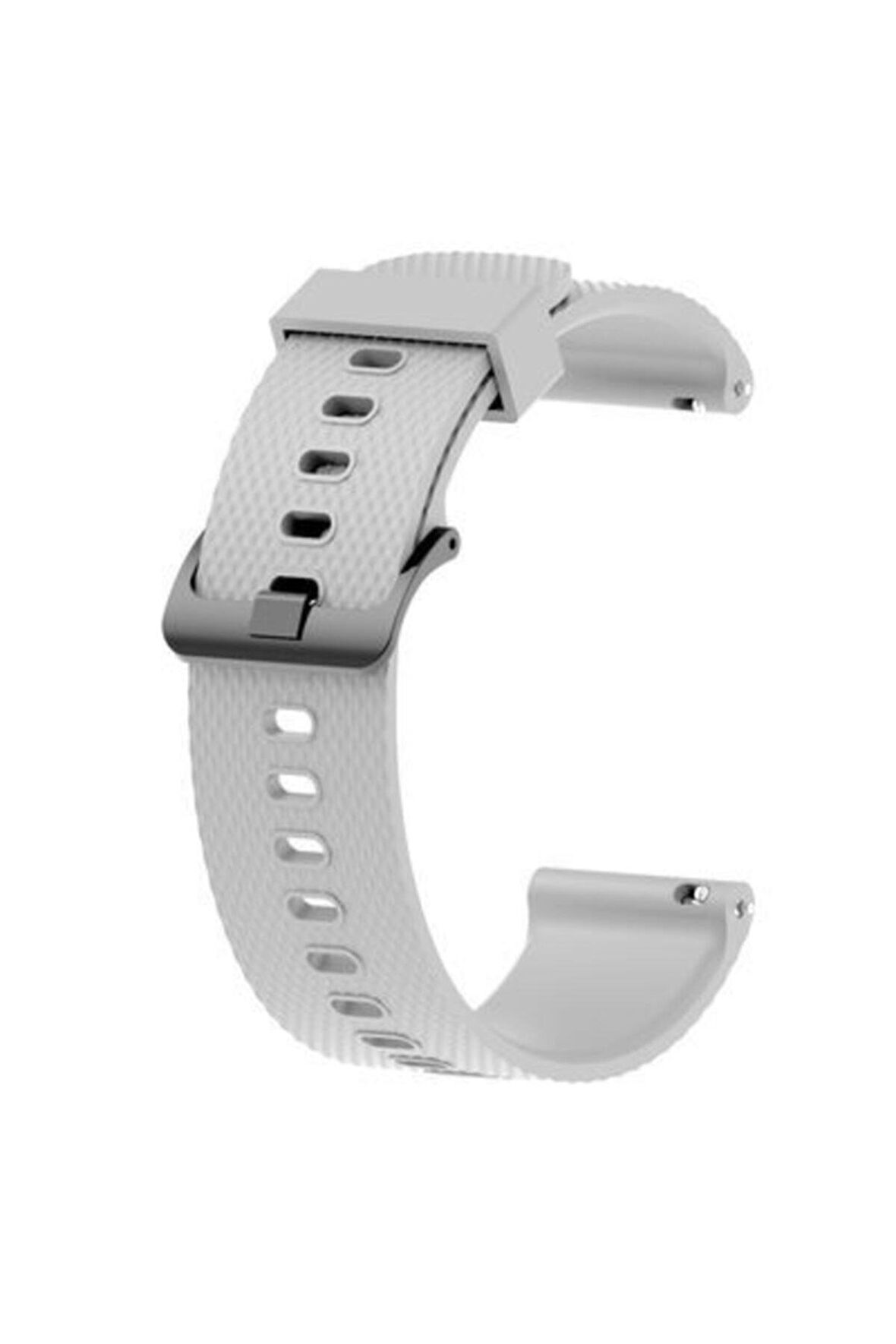 Galaxy Watch 3 41mm (20mm) Kordon/kayış Tırtıklı 15 Kademeli Silikon Kordon
