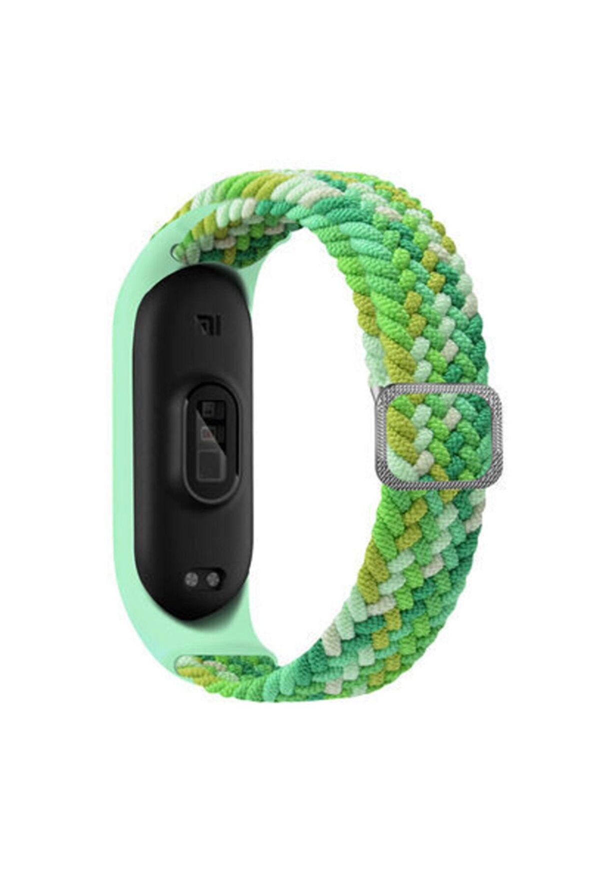 Xiaomi Mi Band 3-4 Kordon/kayış Örgü Model Tek Parça Ayarlanabilir Ölçü