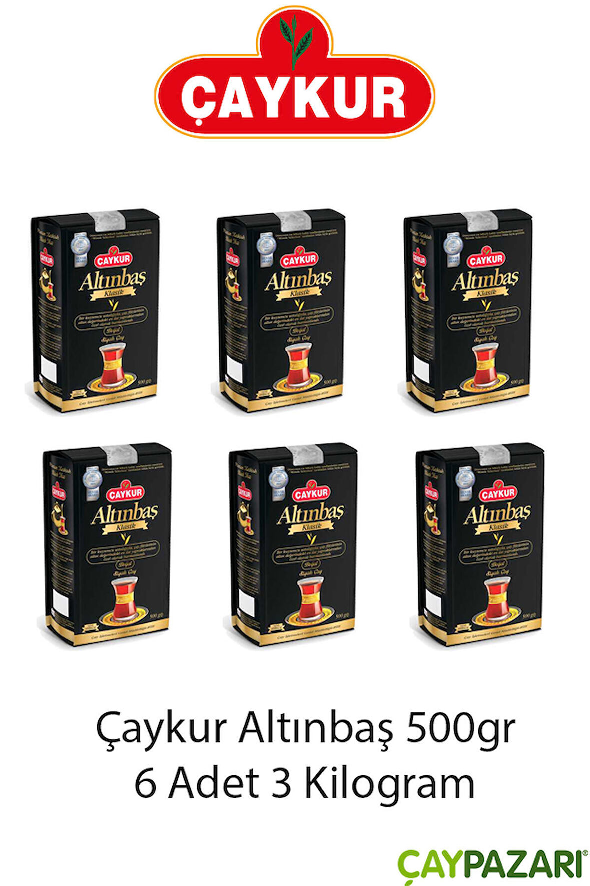 ÇAYKUR ALTINBAŞ 500 GR. 6 ADET (3 KİLOGRAM)