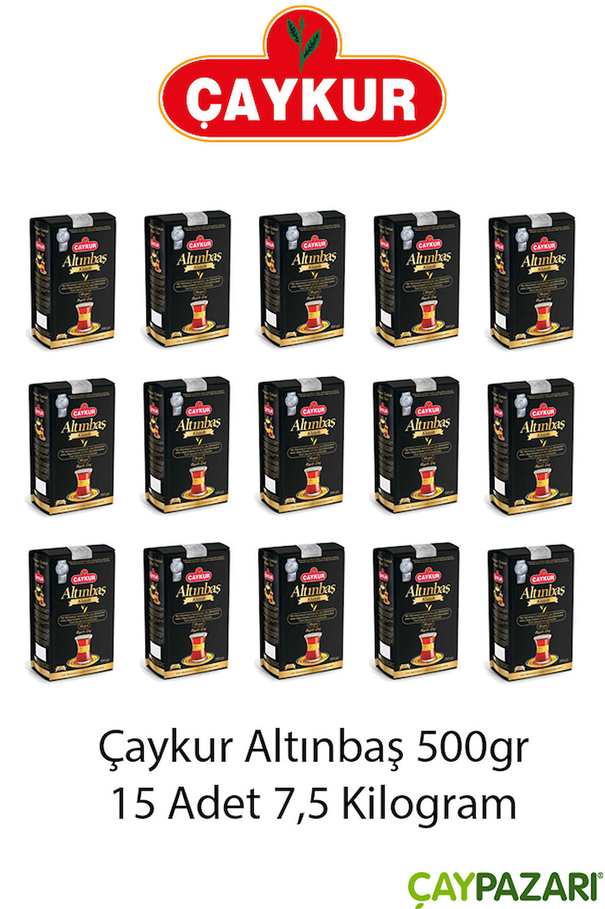 ÇAYKUR ALTINBAŞ 500 GR. 15 ADET 1 KOLİ (7,5 KİLOGRAM)