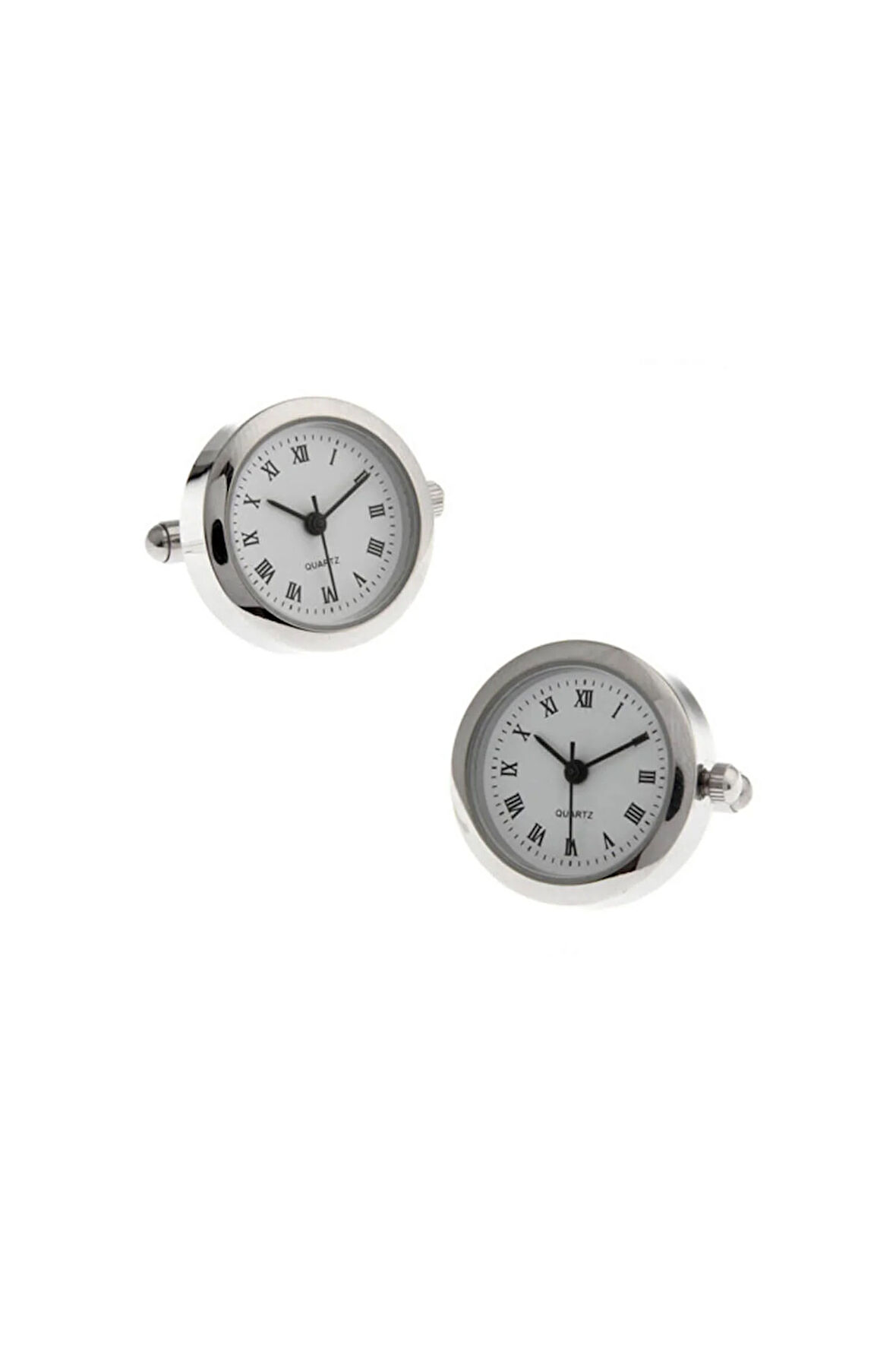 Erkek Beyaz Roma Rakamlı Beyaz Saat Kol Düğmesi Cprsz278