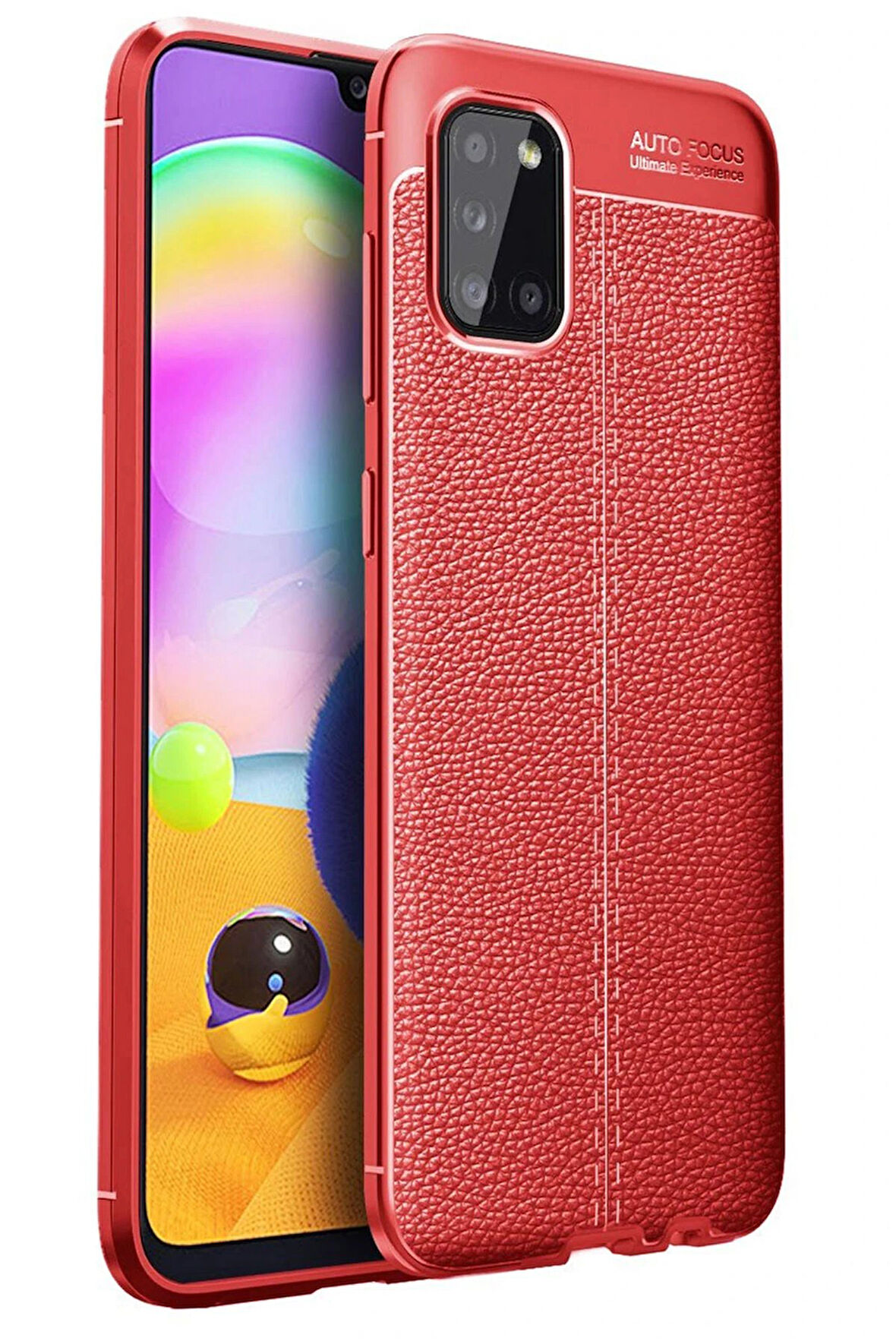 CPT50 Samsung Galaxy A31 Kılıf Auto Focus Kapak - Kırmızı