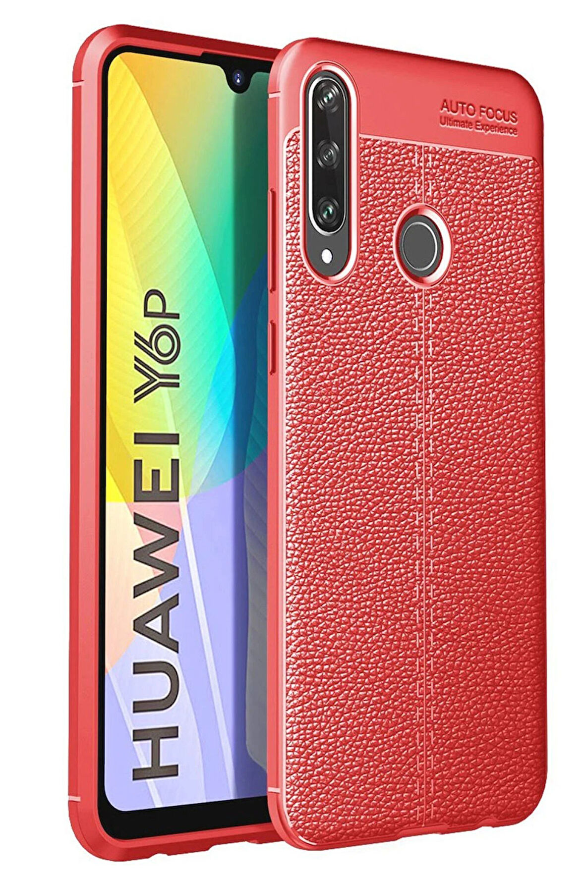 CPT50 Huawei Y6P Kılıf Auto Focus Kapak - Kırmızı