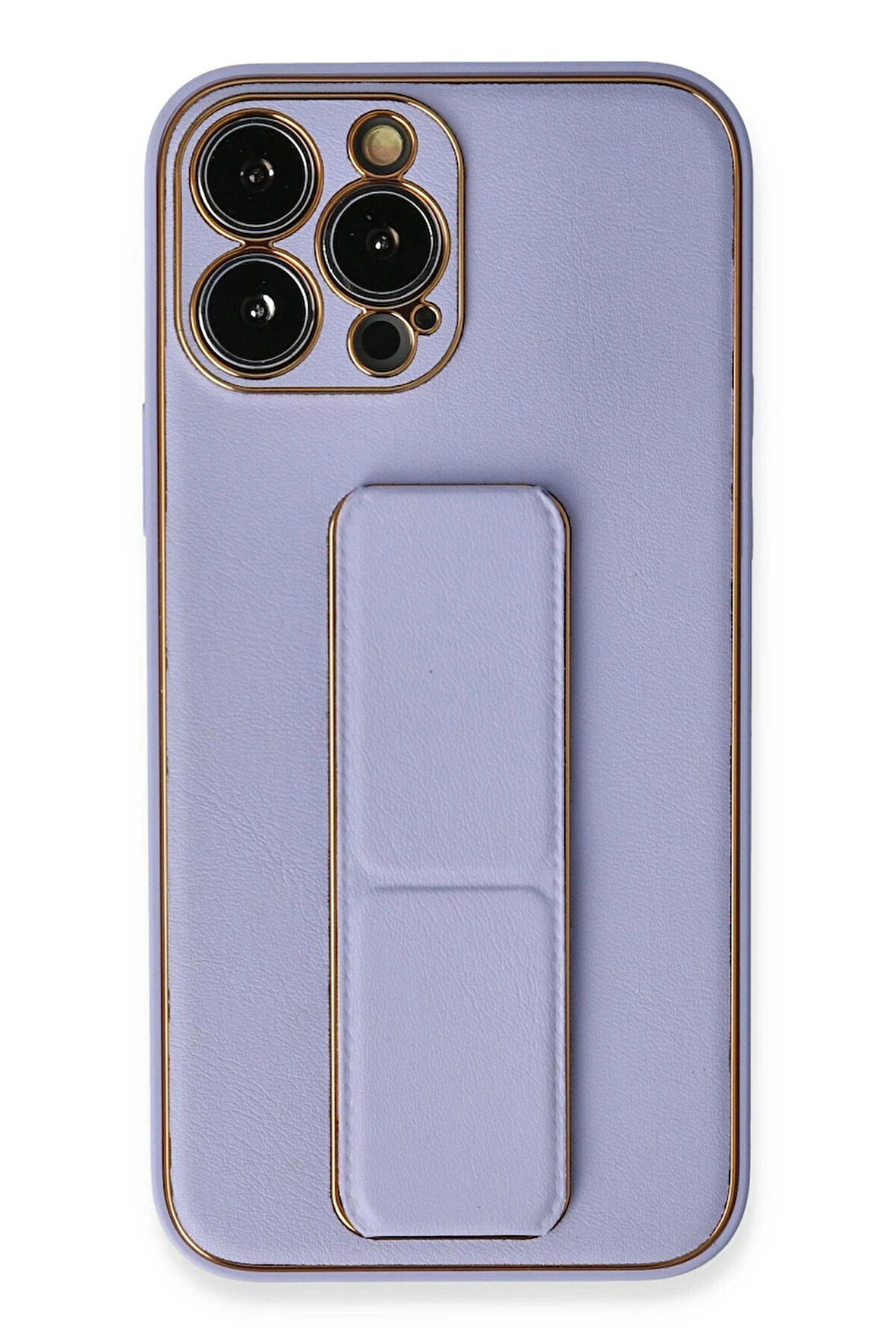 CPT50 iPhone 13 Pro Kılıf Coco Deri Standlı Kapak - Lila