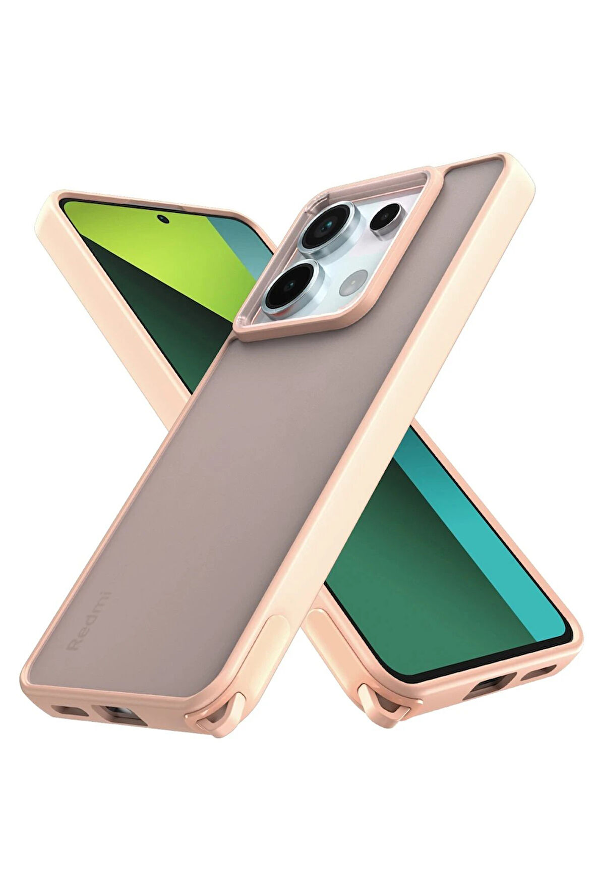 CPT50 Xiaomi Redmi Note 13 Pro 5G Kılıf Elegant Kapak - Pudra