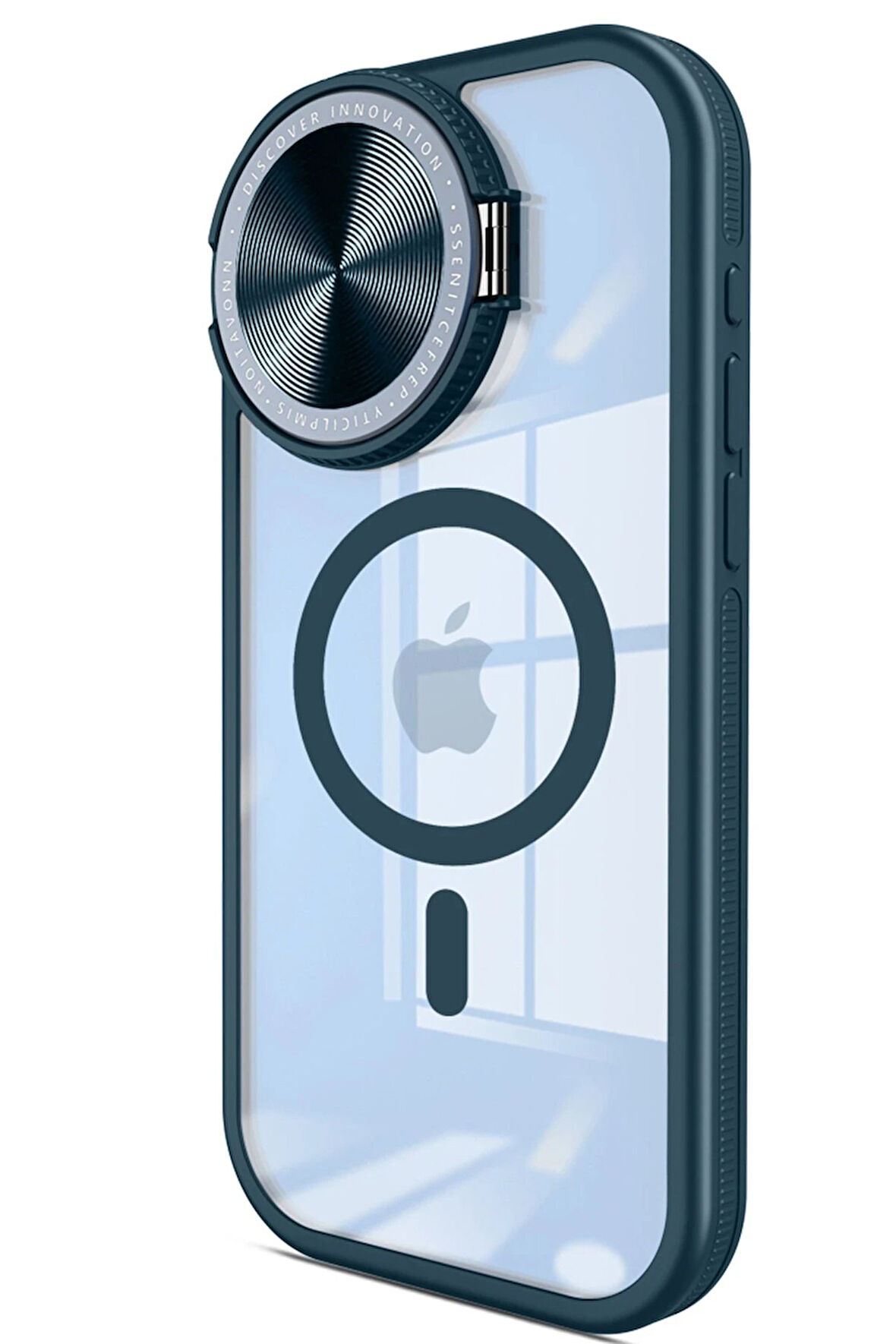 CPT50 iPhone 15 Pro Max Kılıf Teleskop Lens Magsafe Silikon Kapak - Lacivert