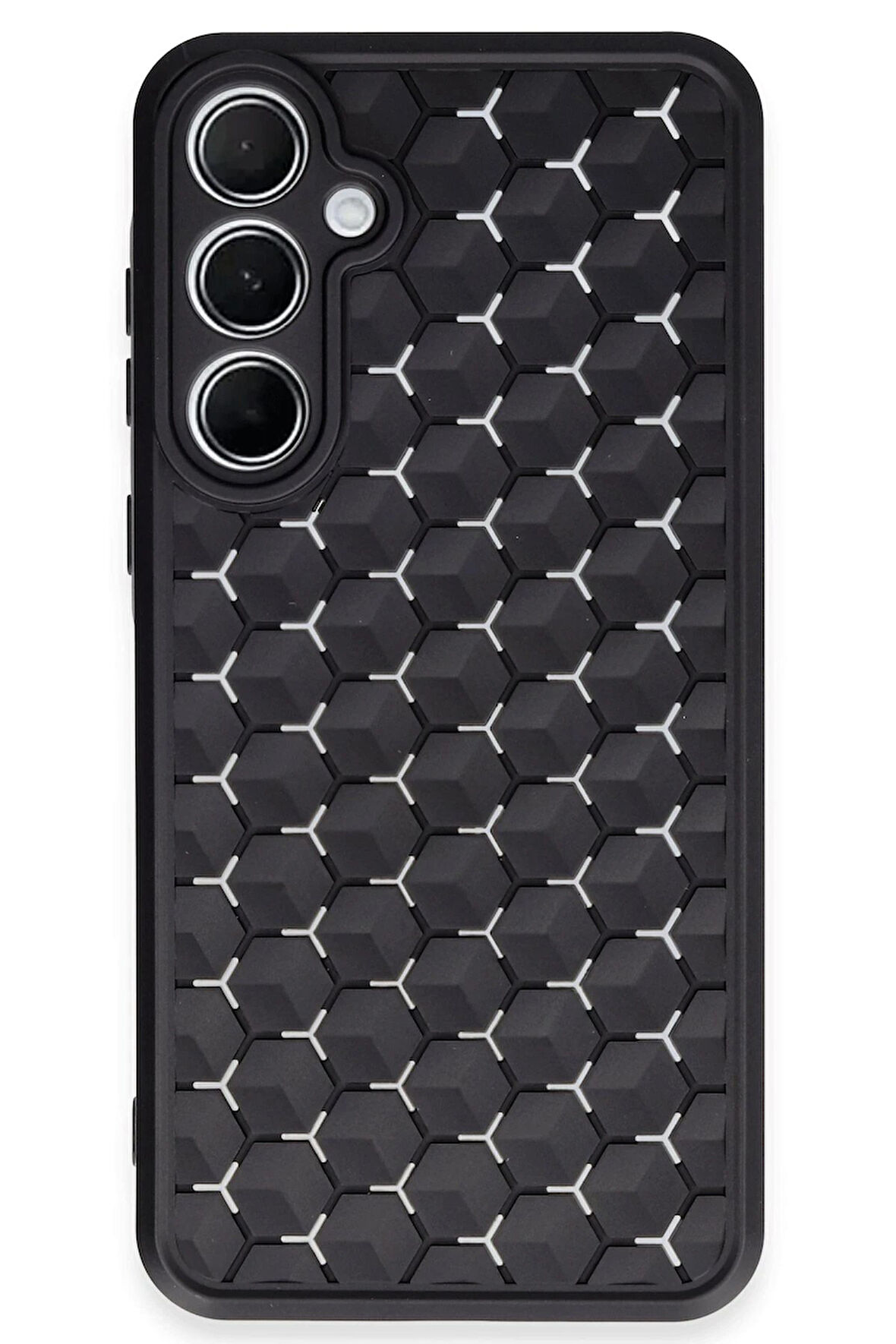 CPT50 Samsung Galaxy A55 5G Kılıf Petek Silikon Kapak - Siyah