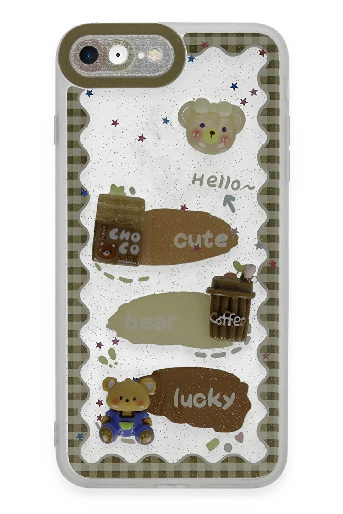 CPT50 iPhone 7 Kılıf Sweet Desenli Silikon Kapak - Şeffaf