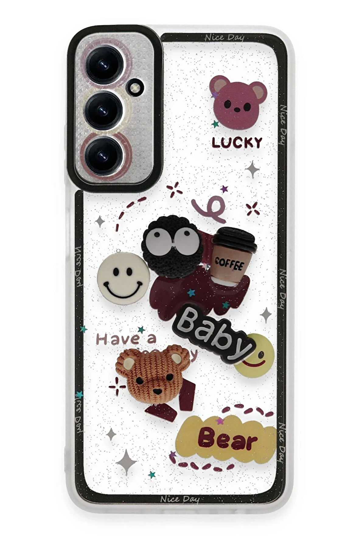 CPT50 Samsung Galaxy A25 5G Kılıf Sweet Desenli Silikon Kapak - Sarı