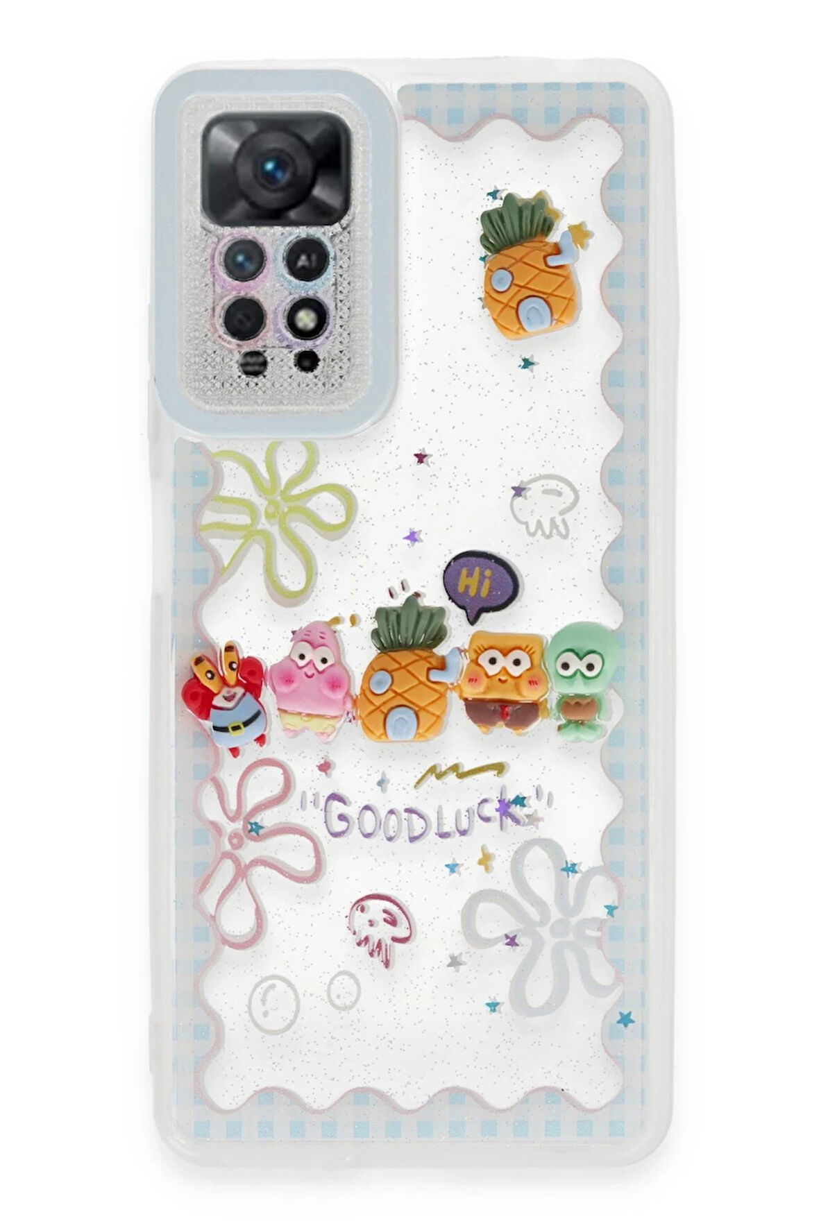 CPT50 Xiaomi Redmi Note 11 Kılıf Sweet Desenli Silikon Kapak - Açık Mavi