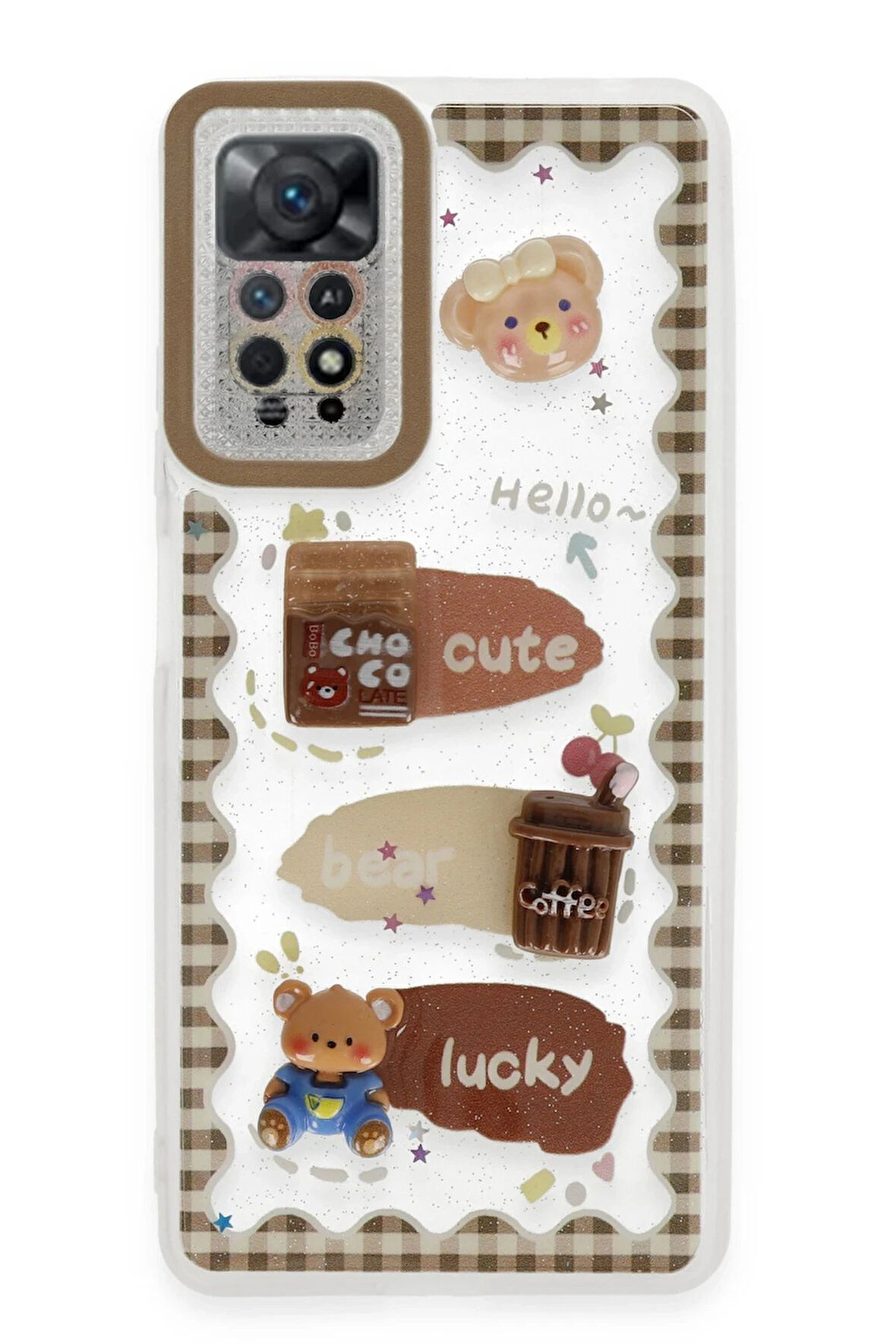 CPT50 Xiaomi Redmi Note 11 Kılıf Sweet Desenli Silikon Kapak - Şeffaf