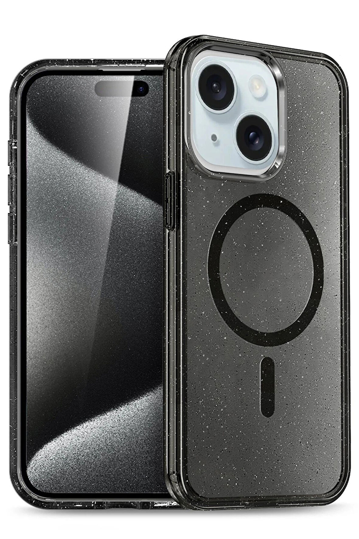 CPT50 iPhone 15 Plus Kılıf Star Magsafe Kapak - Siyah