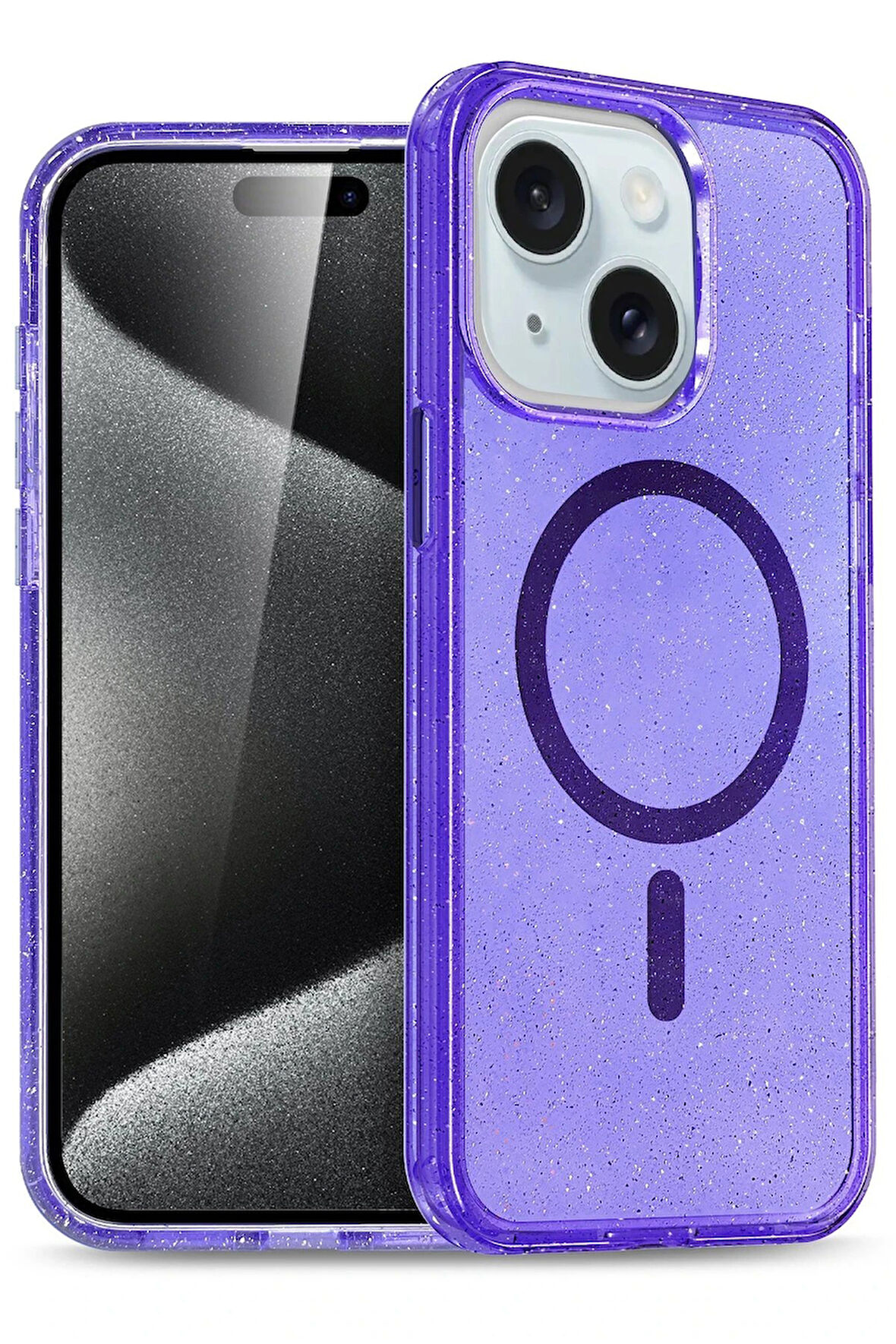 CPT50 iPhone 15 Plus Kılıf Star Magsafe Kapak - Mor