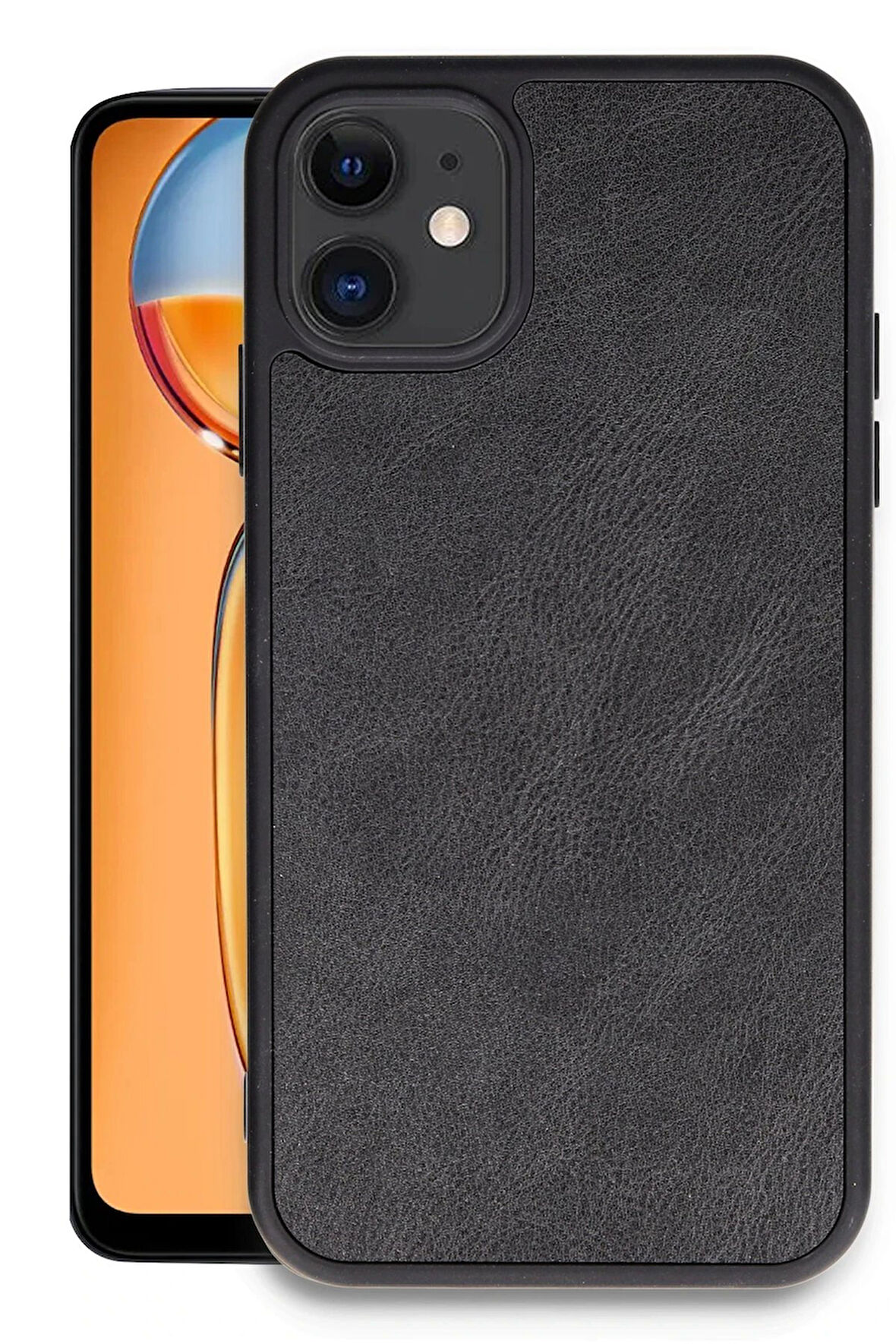 CPT50 iPhone 11 Kılıf Aras Deri Kapak - Siyah