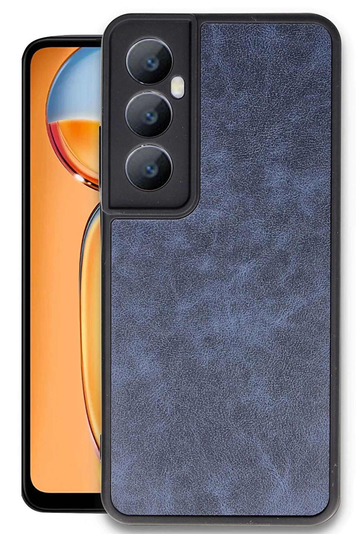 CPT50 Realme C65 Kılıf Aras Deri Kapak - Lacivert