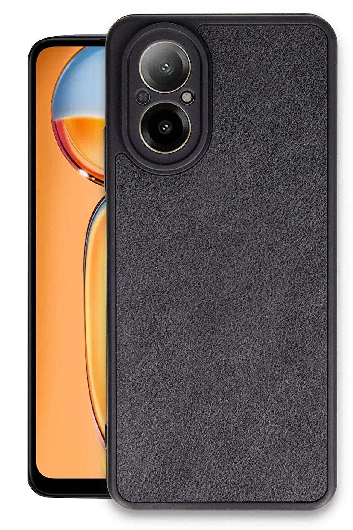 CPT50 Realme 12 Lite Kılıf Aras Deri Kapak - Siyah